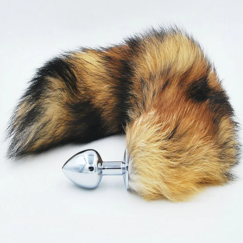 Большой анальный плагин лисий хвост из нержавеющей стали секс игрушки |