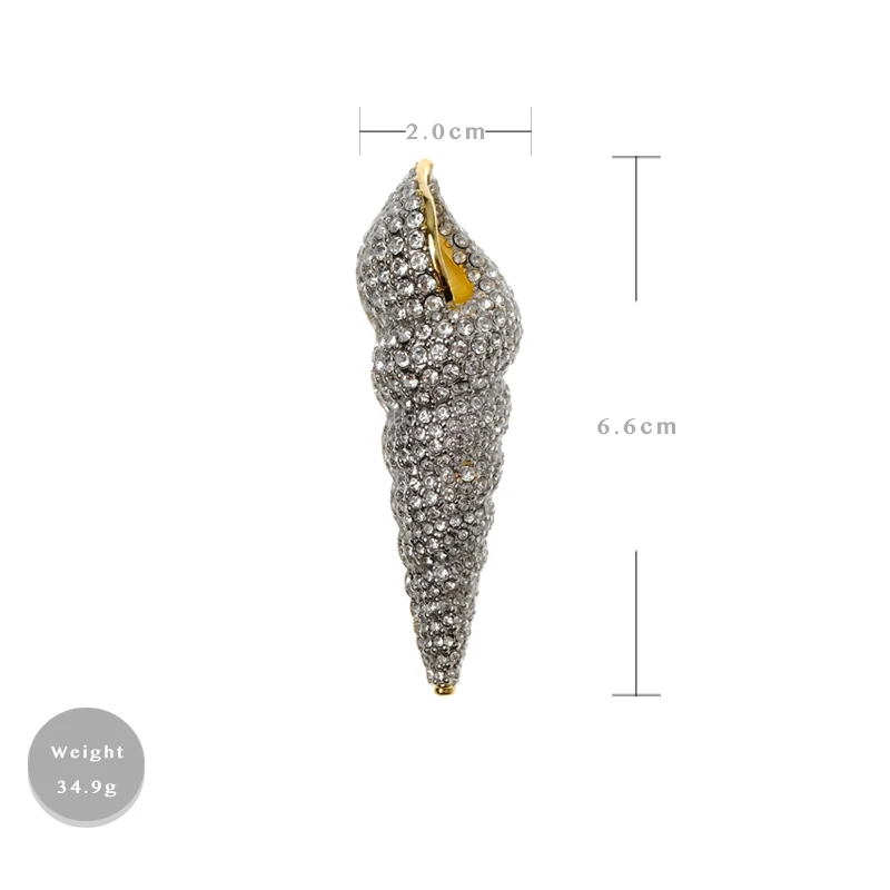 Oncomelania Conch Design Crystal Brooches