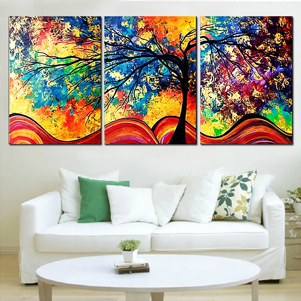 

Money Trees 3D DIY Diamond Painting 3 PCS full diamond Embroidery diamond Mosaic Cross Stitch Home Decoration triptych Z368