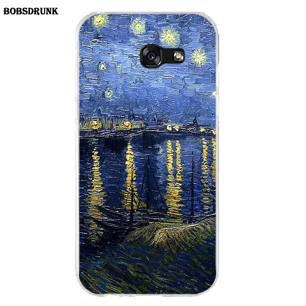 EJGROUP Винсента Ван Гога 1888 Звездная ночь для Samsung Galaxy A3 A5 A7 J1 J2 J3 J5 J7 мягкие чехлы для мобильных телефонов