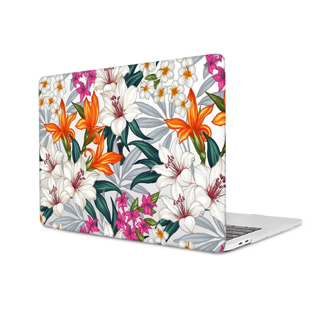 Чехол для ноутбука Apple MacBook Air Pro retina 11 12 13 15 для mac book New Pro 13 15 с сенсорной панелью 3D тисненый чехол с цветами - Цвет: J032