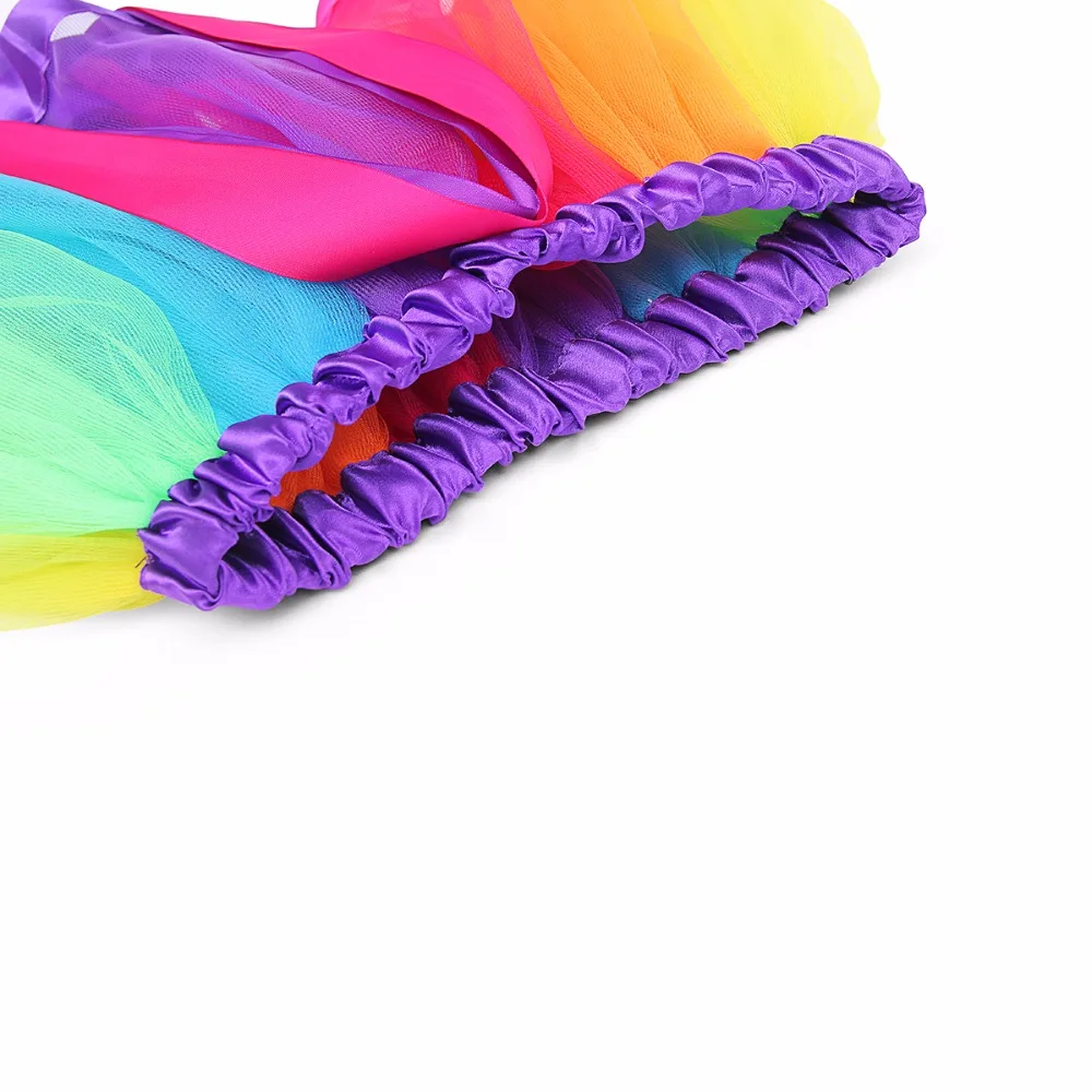 Фатиновая юбка и пачка цветов радуги с бантом из ленты для девочек от 2 до 8 лет а