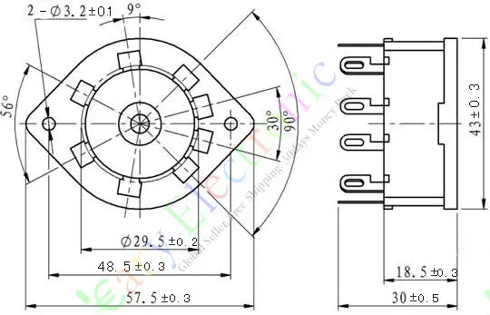 Оптом и в розницу 20 шт 10pin Золотая вакуумная розетка позолоченная клапанная