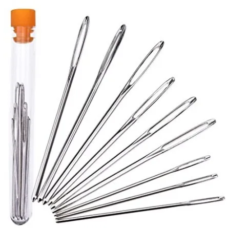 9pcs in bottle Looen бренд большой глаз 9 шт./лот нержавеющая сталь Швейные тупые иглы стальная пряжа в 3 размерах Вышивка крестом иглы в бутылке - Цвет: 9pcs in bottle