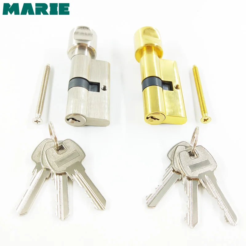 

CY006 Brass Lock Cylinder With 3 keys Entry Door Security Lock Core Entrance Door Handle Lock Cylinder