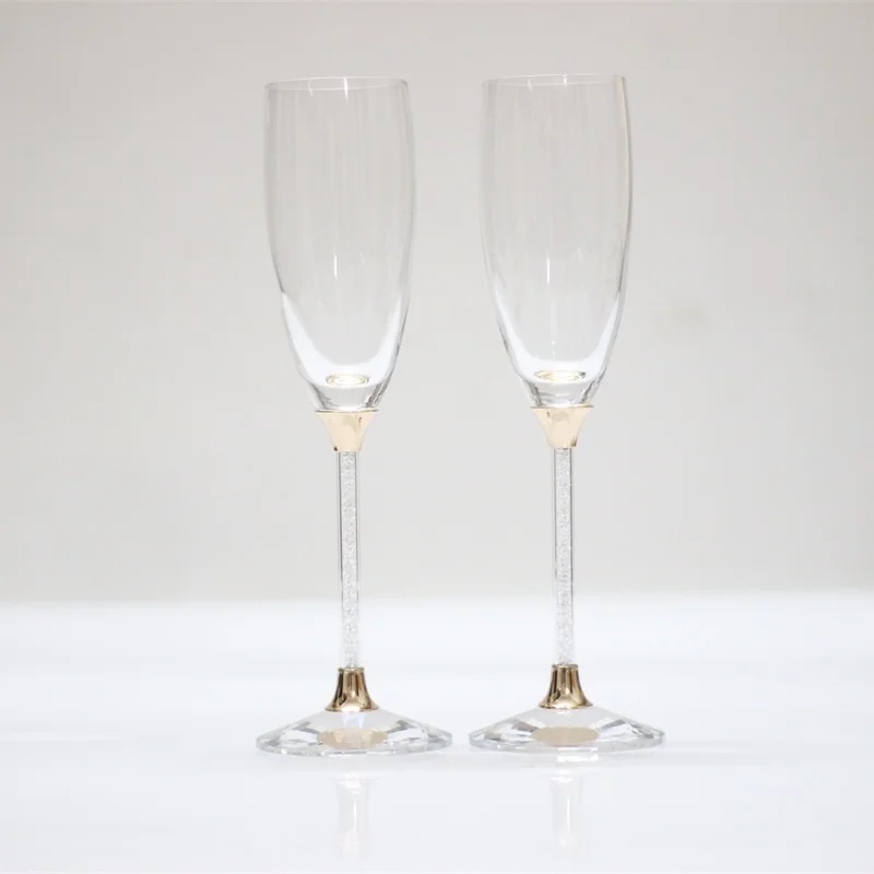 170 мл 2 шт./компл. хрустальные свадебные очки розовое золото Поджаривание