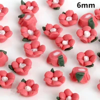 20pcs 6mm flower filler slime soft flower charms for diy nail mobile beauty powder in fluffy slime accessories for kids