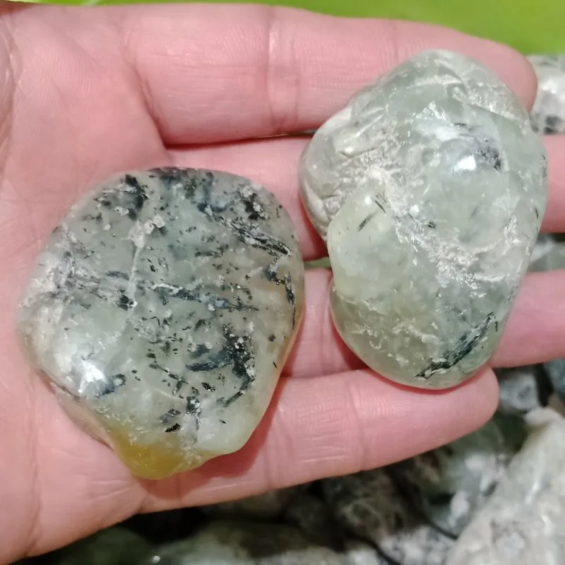 2 шт. натуральный камень в форме винограда prehnite кварцевые кристаллы гравий