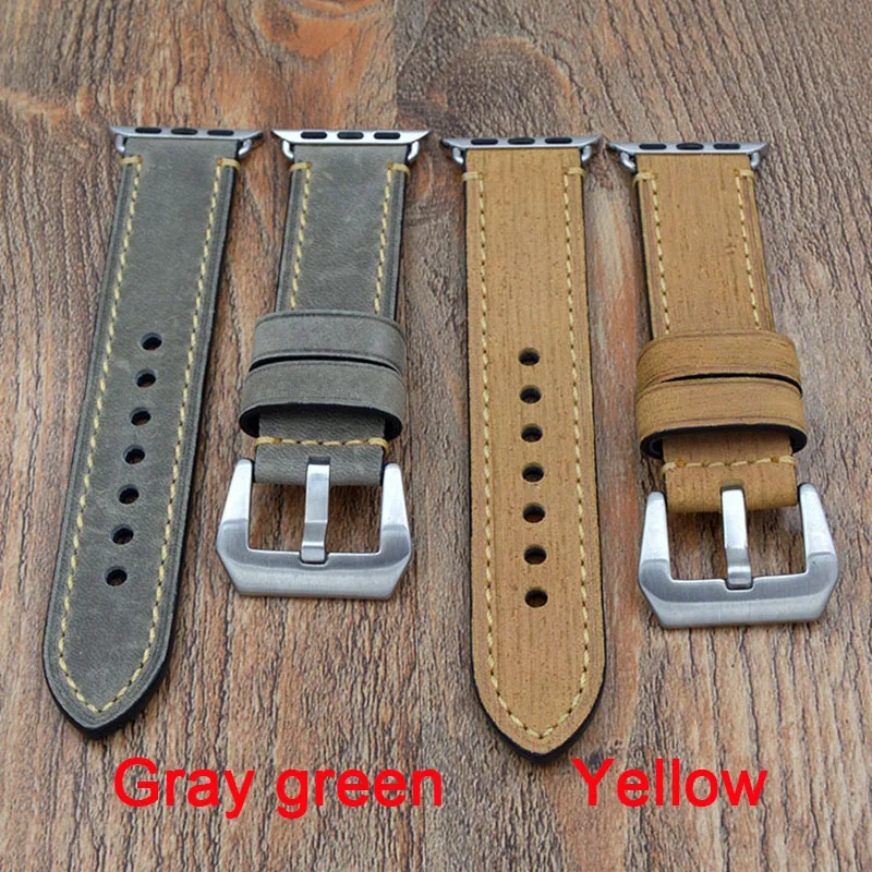 Ремешок из натуральной кожи для Apple Watch Band 44 мм 40 42 38 Series 4 3 2 1 iWatch|band bracelet|watch strap