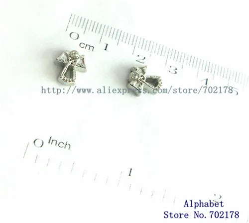 Крыло ангела 10 шт плавающий медальон очарование подходит FC1055 | Украшения и