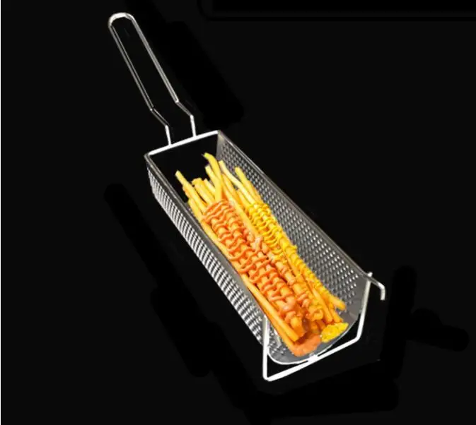 Жареная длинная корзина для картофельных чипсов подставка жарки кухонный