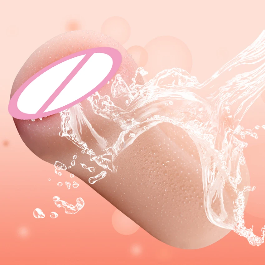 Silicone Realistic Vagina Pussy Masturbator Sex Toys For Men Mini Penis Pump Oral Male Masturbation Erotic | Красота и здоровье