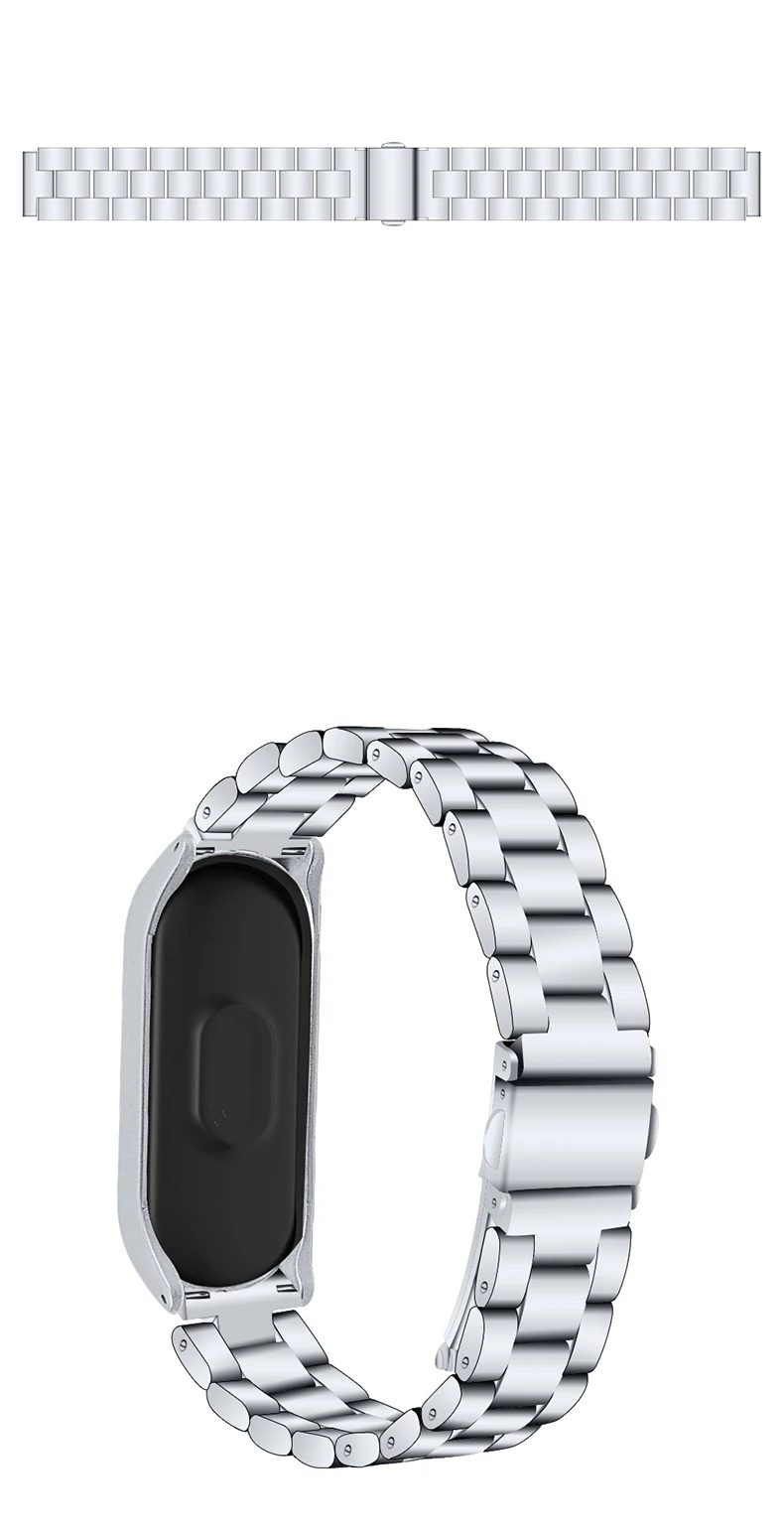 smart Stap для Xiaomi mi Band 3 ремешок для mi Band 3 металлический ремешок на запястье браслет для mi Band 4 band 3 Смарт-часы ремешок