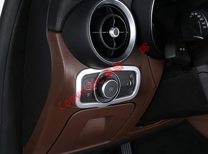 

ABS Pearl Chrome Interior HeadLight Switch Control Cover Trim For Alfa Romeo Stelvio 2017 2018 2019