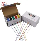 50 мкоробка 30awg многожильный провод кабель провод гибкие силиконовые электрические провода 5 цветов смешанные луженая медь DIY