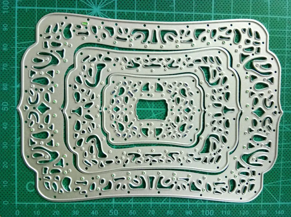Ufurty Metal Cutting Dies Lace Layering Frames Stitched DIY Scrapbooking Stamps Craft Embossing Die Cut Making Stencil Template | Дом и сад