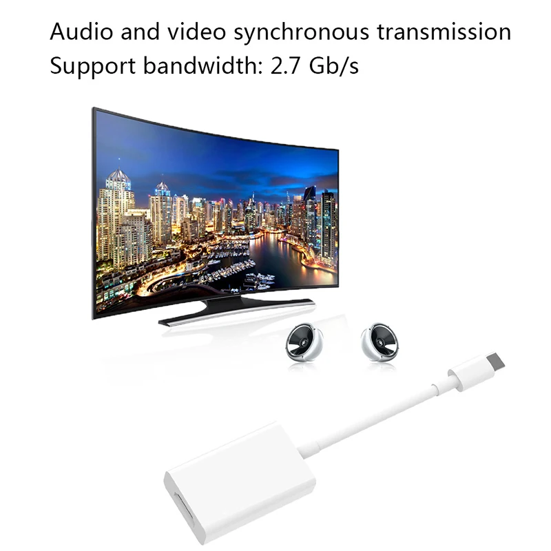 Популярный адаптер с USB C на HDMI совместимый 4K Type 3 1 кабель переходник штырь гнездо