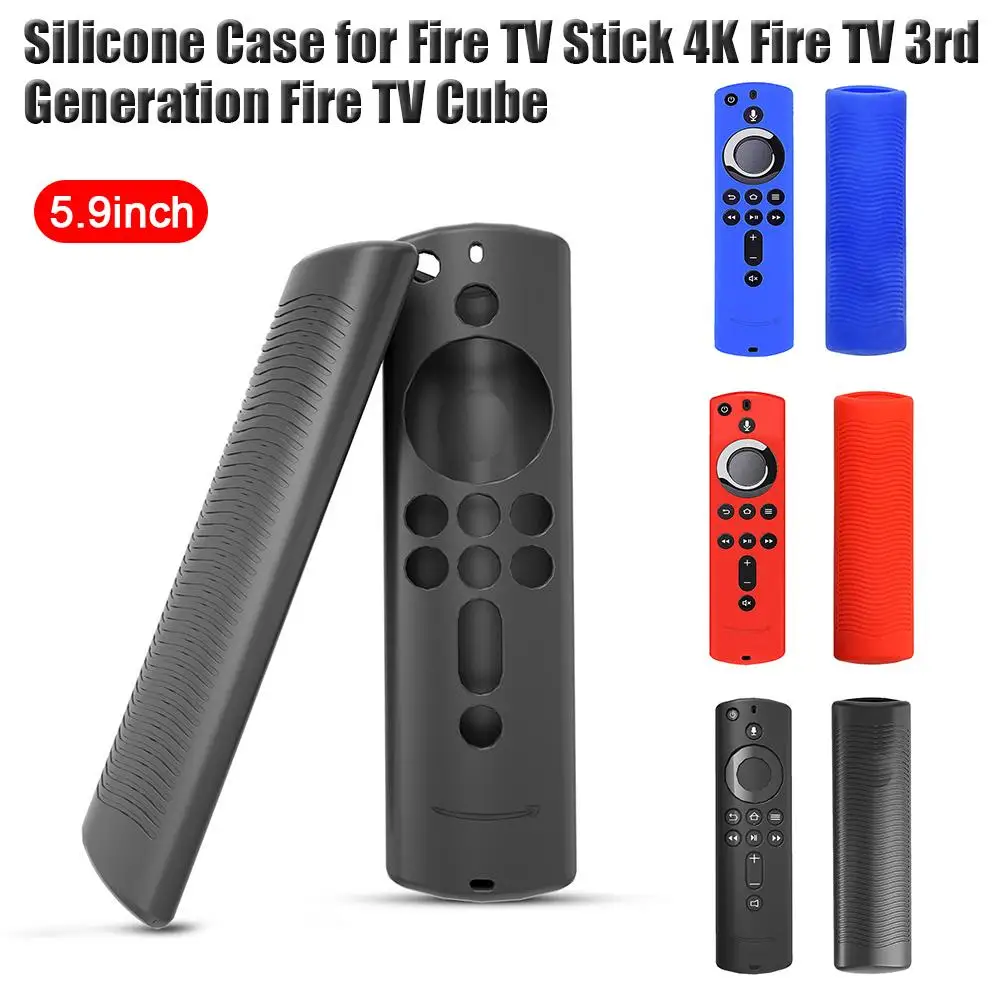Remote Control Silicone Case For Fire TV Stick 4K Voice 5.9inch Anti-slip Dustproof Shock Protective Cover | Электроника