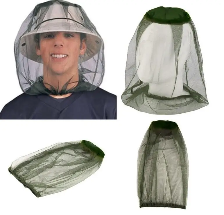 

300PCS Outdoor Camping Hiking Midge Mosquito Insect Hat Bug Mesh Head Net Face Protector for Travel Face Protector Tourism Kit
