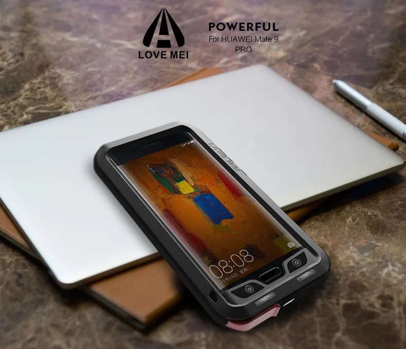 Любовь Мэй мощный чехол для Huawei Коврики 9 Pro чехол для телефона Коврики 9 Pro Anti-Knocked Алюминий гориллы закаленное Стекло чехол для телефона