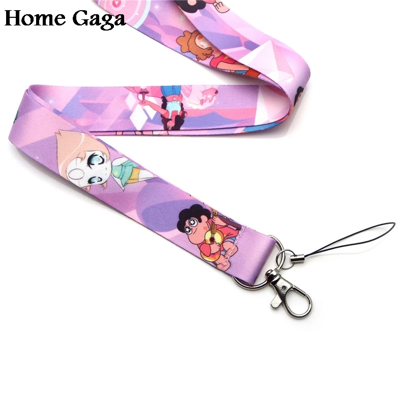 

Homegaga keychain id lanyard webbing ribbon neck strap fabric para badge phone holder necklace accessories D1569