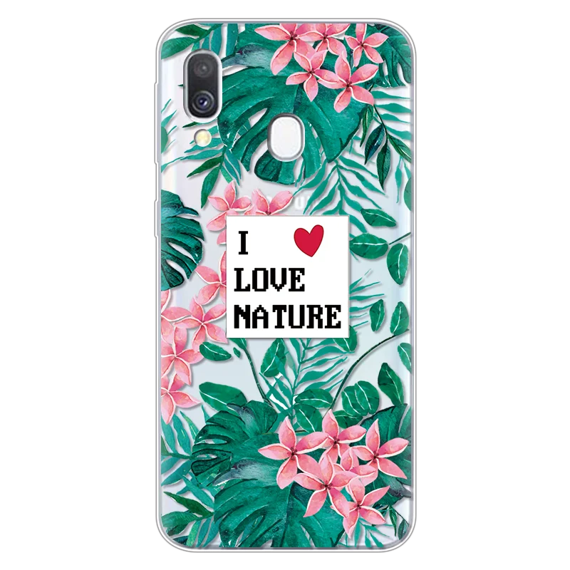 Роскошный чехол с цветами для samsung Galaxy A40 A30 A50 A70 A60 A10 чехол модный силиконовый мягкий чехол из ТПУ чехол для телефона чехол s Capa Funda