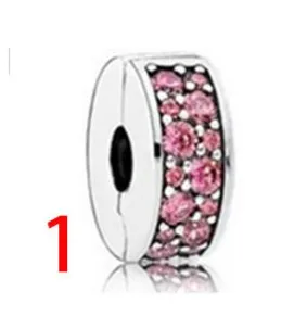 Настоящее серебряное серебро 925 пробы бусина с фиксирующей пряжкой бусины