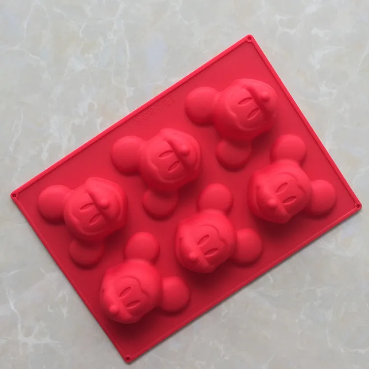 6 Mouse Head украшения для торта модель силиконовая кухонная форма выпечки DIY Ручная