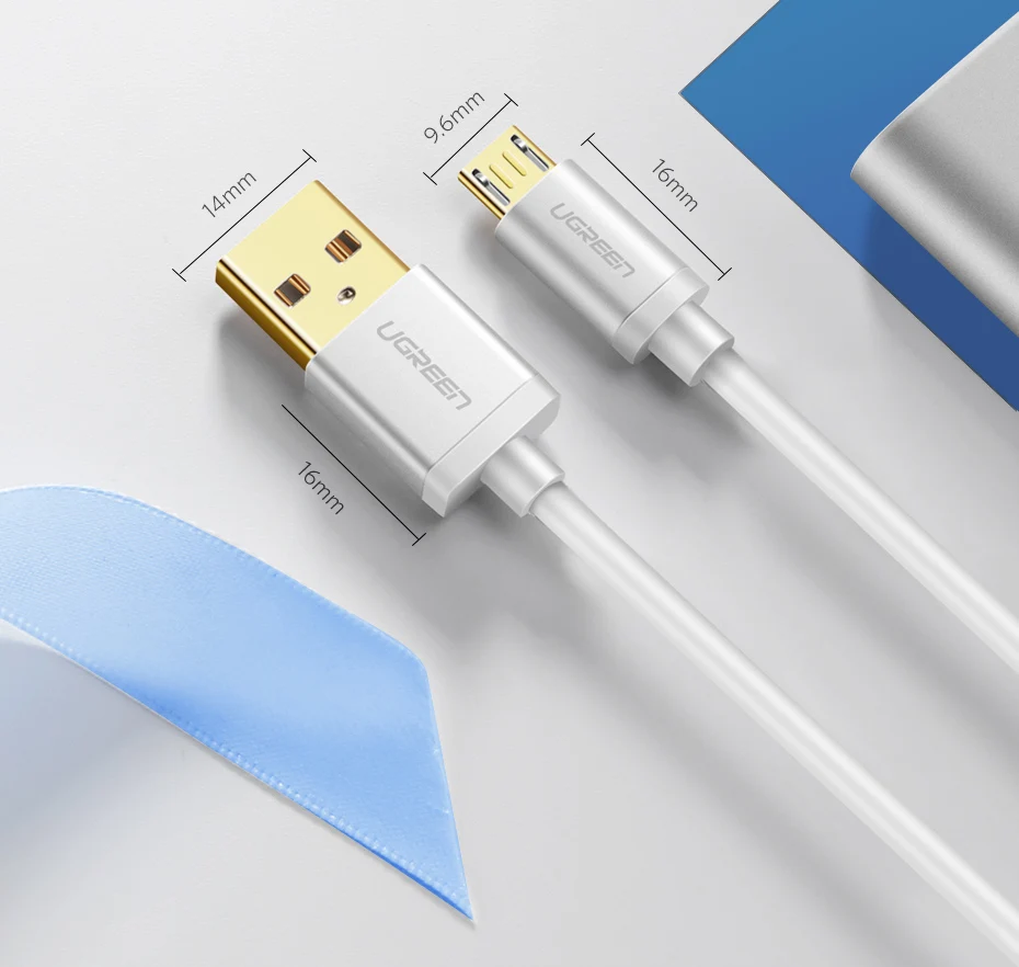 Ugreen 2.4A Micro USB-USB кабель для быстрой зарядки USB кабель для передачи данных для Xiaomi samsung huawei Tablet Android Micro USB шнур зарядного устройства