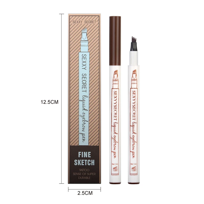 Бренд Microblading бровей Татуировка ручка водонепроницаемый вилка наконечник брови оттенок для бровей карандаш для бровей 3 цвета жидкий карандаш для бровей