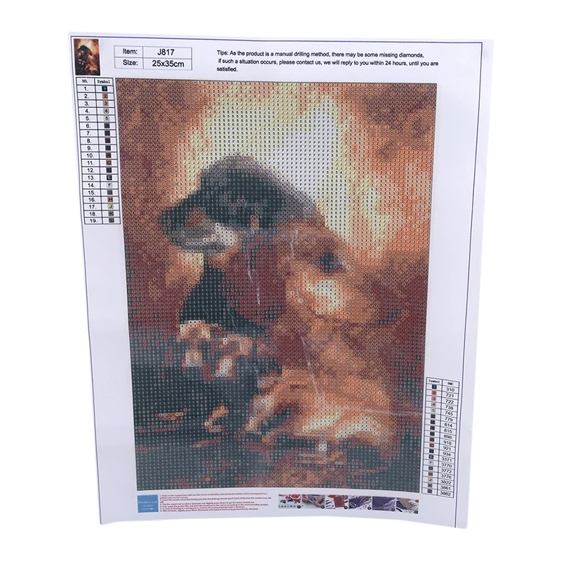 Новинка цветная картина круглая Серия животных вышивка крестом Полный Бриллиант