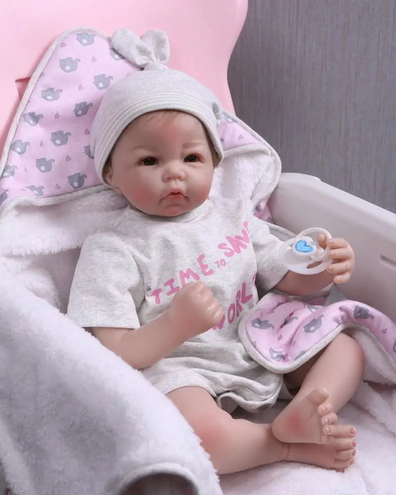 Bebes reborn de silicone real 50 см реалистичный новорожденный мальчик детские силиконовые