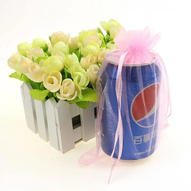 15x20 см Розовые ювелирные сумки из органзы на заказ изделия Bolsitas De Regalo Para Boda