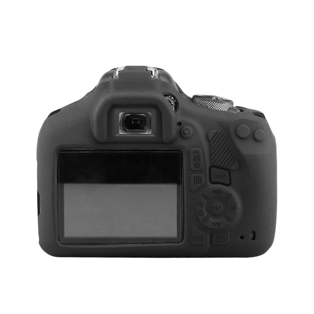 Силиконовый кожаный брони чехол для DSLR камеры защитный видеокамеры Canon T6 1300D 1500D