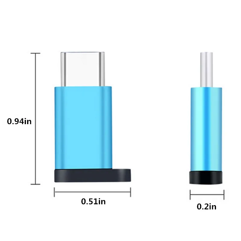 2 шт. OTG Micro USB к Type C адаптер с брелоком для Samsung Galaxy S9 S8 A8 Plus Note 8 Xiaomi 6|Кабели передачи