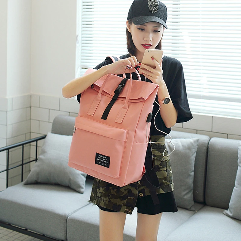 Школьная сумка женская внешняя зарядка через usb рюкзак мужской Mochila Escolar пара рюкзак для ноутбука Молодежный модный тренд
