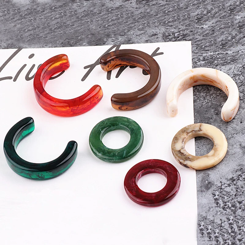 Fashion 2019 DIY Handmade Jewelry Accessories Korea Acetic Acid Large C Ring Earrings Material Pendant Holiday Gift | Украшения и