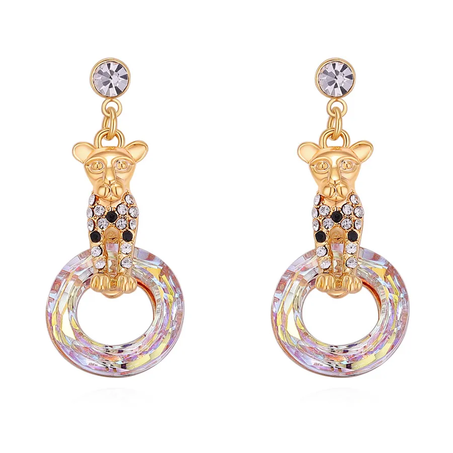 Серьги Bts zao корейские винтажные леопардовые серьги гвоздики для женщин 2018 с