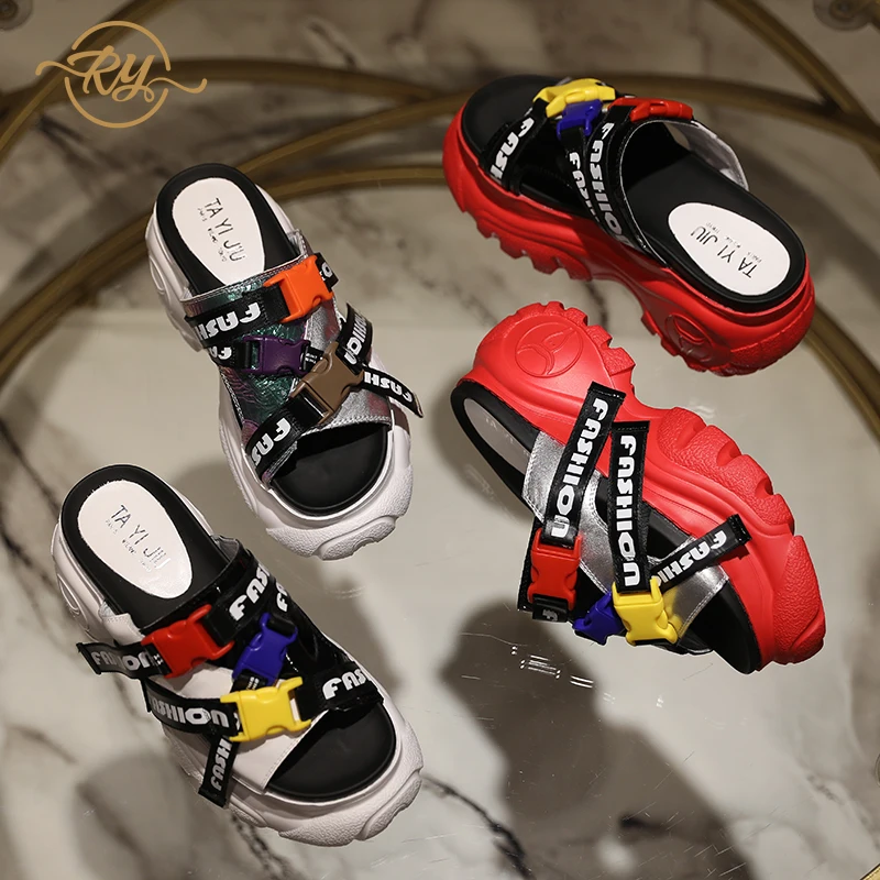 RY RELAA женские шлепанцы из натуральной кожи модная женская обувь коллекция 2018 года