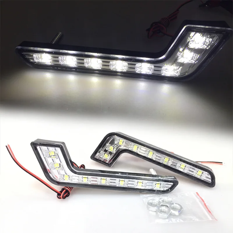 

8Led 2+6 LED Car Daytime Traffic Light Seven Shape LED Day Light Lamp