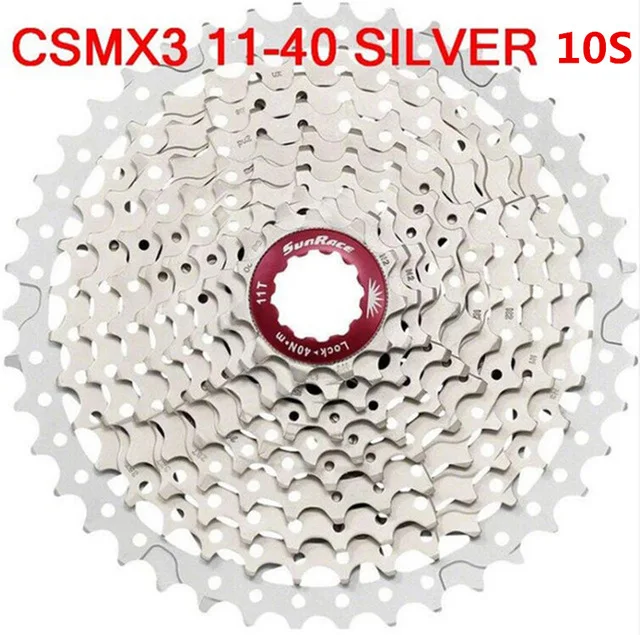 10S11 40T Silver Red Sunracing 8 S/9 S/10 S/11 S/12 S 11-28 T/11-50 T горный велосипед полный спектр маховика - Цвет: 10S11 40T Silver Red