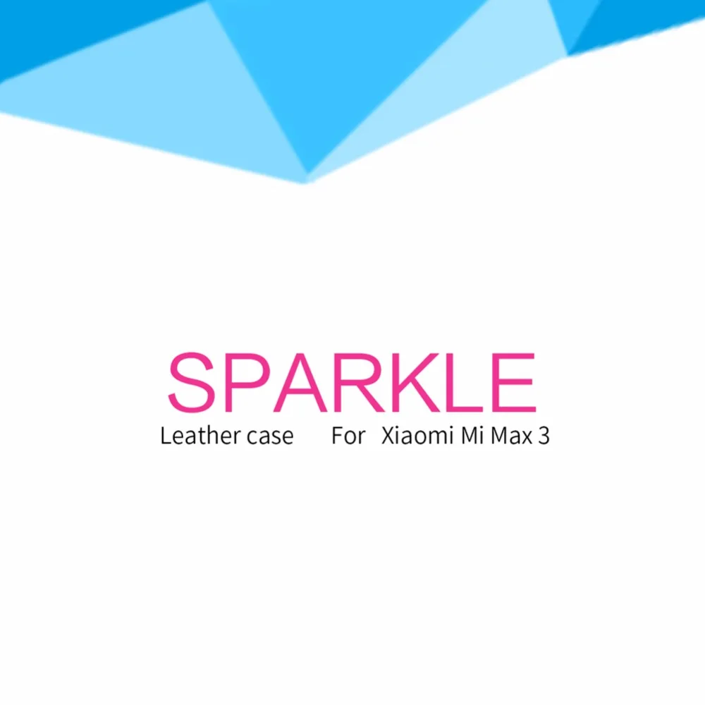 Чехол для Xiaomi Mi Max 3 Nillkin Sparkle pu кожаный чехол-книжка для Xiaomi Mi Max 3 с функцией сна+ розничная посылка