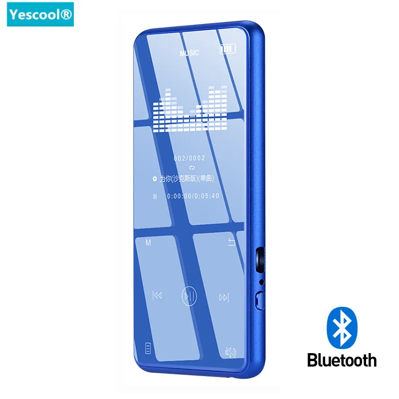 Yescool 8 Гб металлический Bluetooth MP3-плеер с сенсорной клавишей поддержка fm-радио электронная книга рекордер hifi аудио видео музыкальный плеер Спорт Walkman