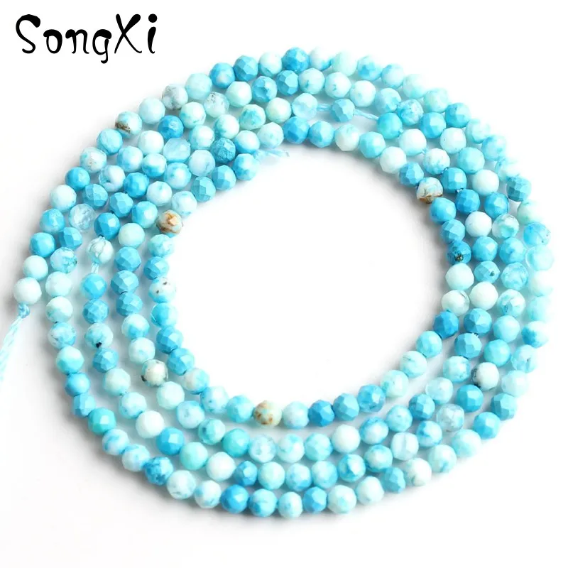 Круглые граненые бусины с белыми бирюзами и кристаллами 2-2 5 мм круглые