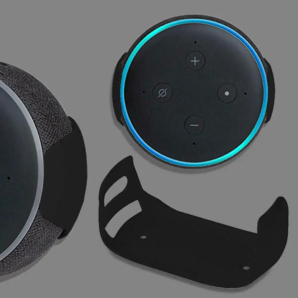 Черный Настенный держатель для Amazon Alexa Echo Dot 3nd поколения, компактный кронштейн, аксессуары - Цвет: Черный