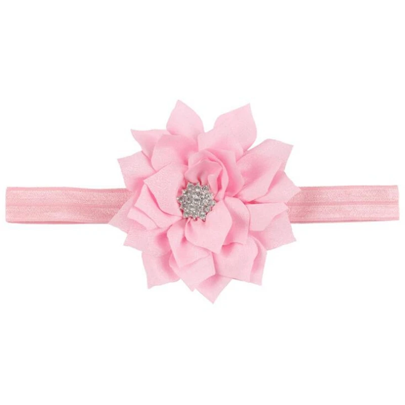 Nishine Lotus/повязка на голову для маленьких девочек с блестящей грушевой пуговицей