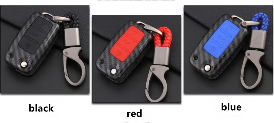 Чехол для автомобильного ключа из углеродного волокна чехол Skoda Octavia A7 Volkswagen VW Golf 7