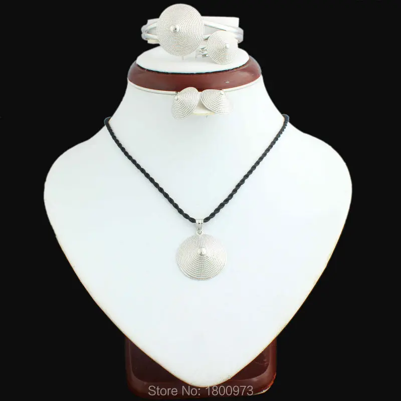 Adixyn Эритрея дизайн ожерелье/кулон/серьги/Кольцо/браслет посеребренный Habesha