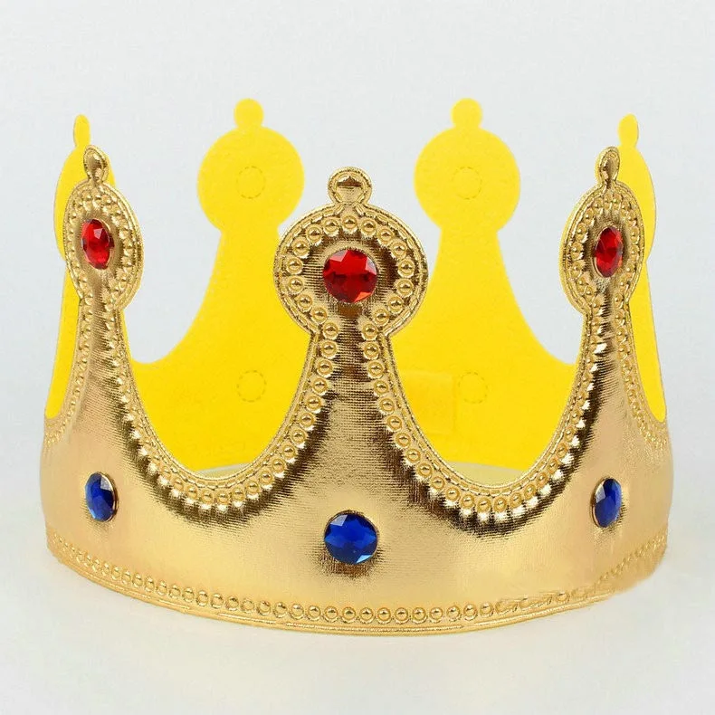 Kids Adults Royal King Queen Gold Crown Fancy Dress Props Cosplay Party Hats birthday wedding|Шляпы для вечеринок| |