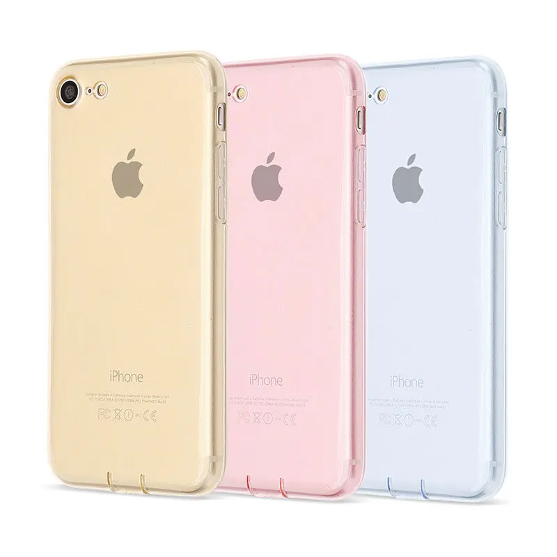Новый чехол для iPhone 7 Plus прозрачный силиконовый из ТПУ Ультратонкий Мягкий